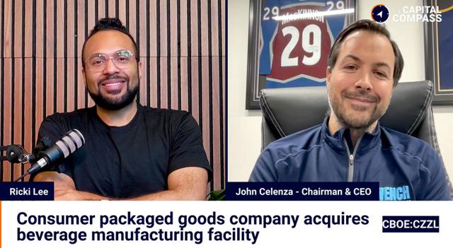 Consumer packaged goods company acquires beverage manufacturing facility